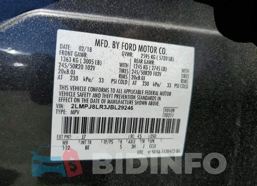 2LMPJ8LR3JBL29246 Photo# 14