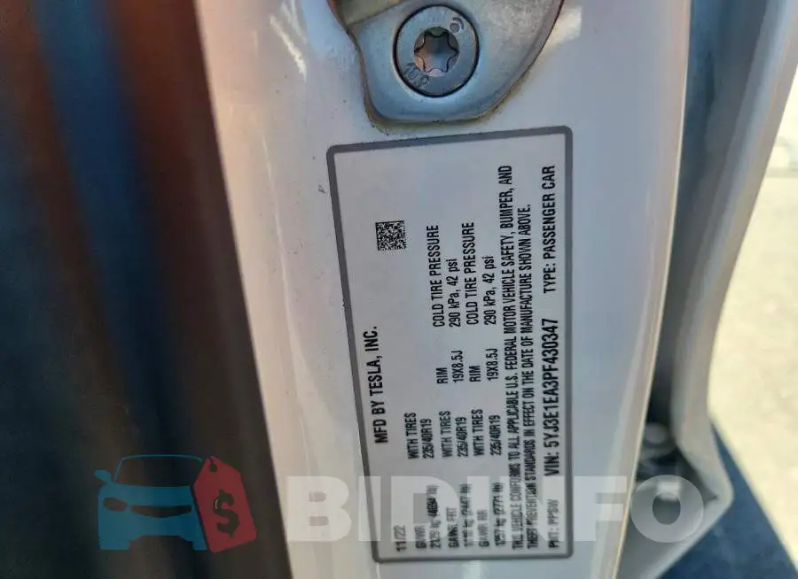 5YJ3E1EA3PF430347 Photo# 13