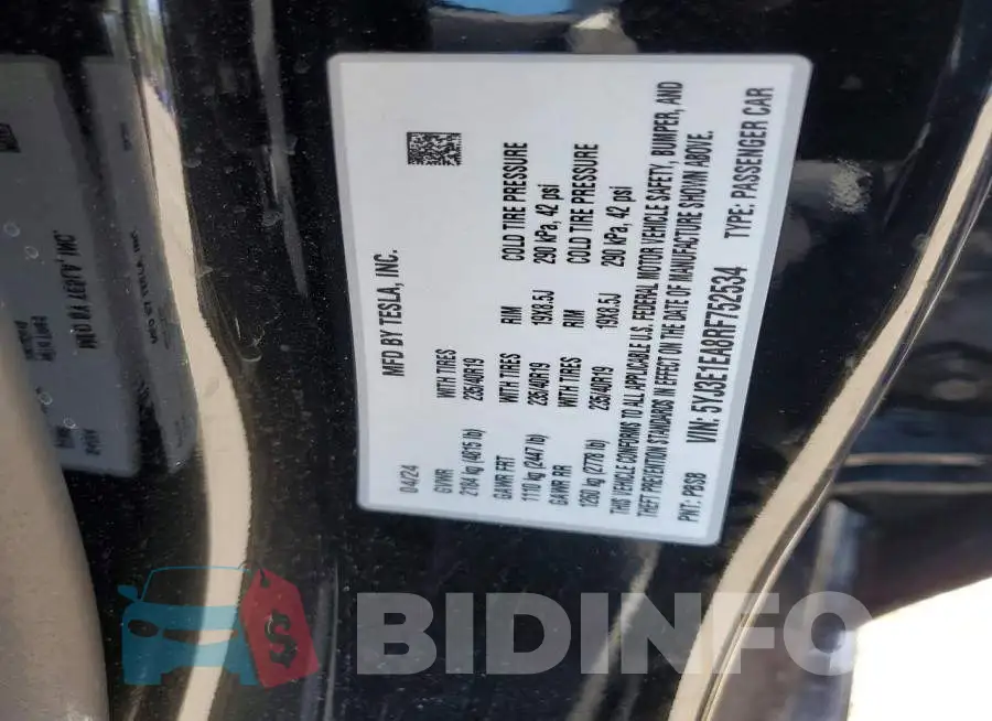 5YJ3E1EA8RF752534 Photo# 12