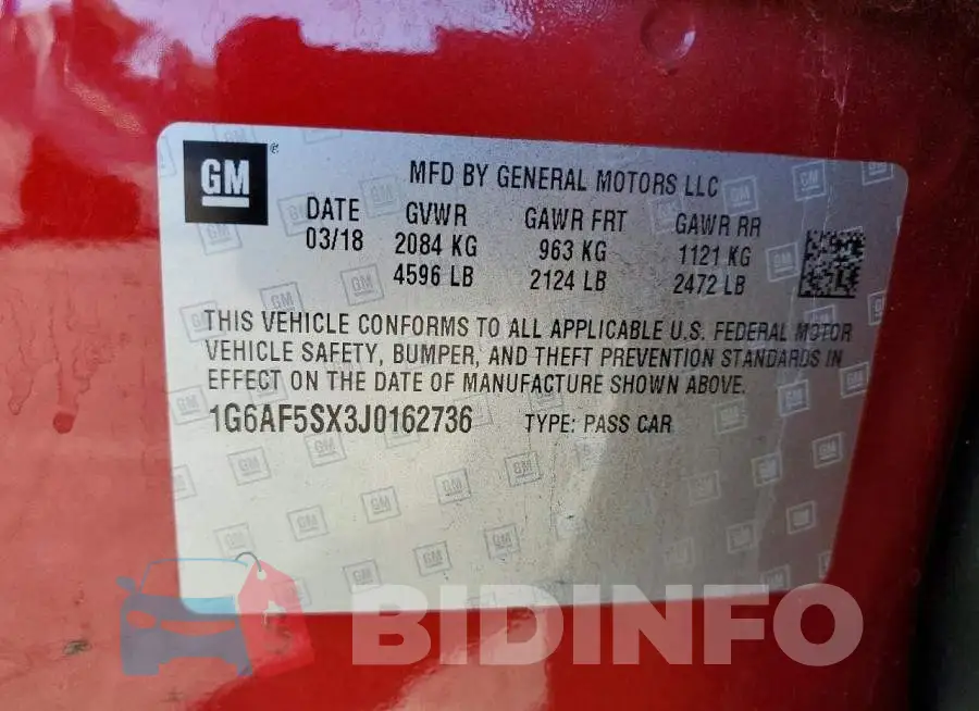1G6AF5SX3J0162736 Photo# 12