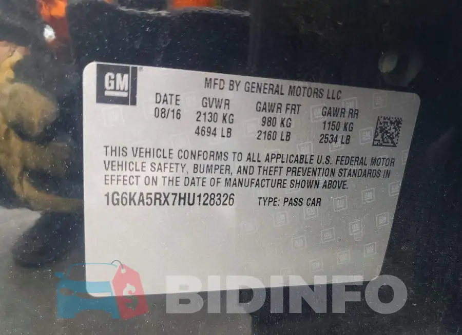 1G6KA5RX7HU128326 Photo# 12