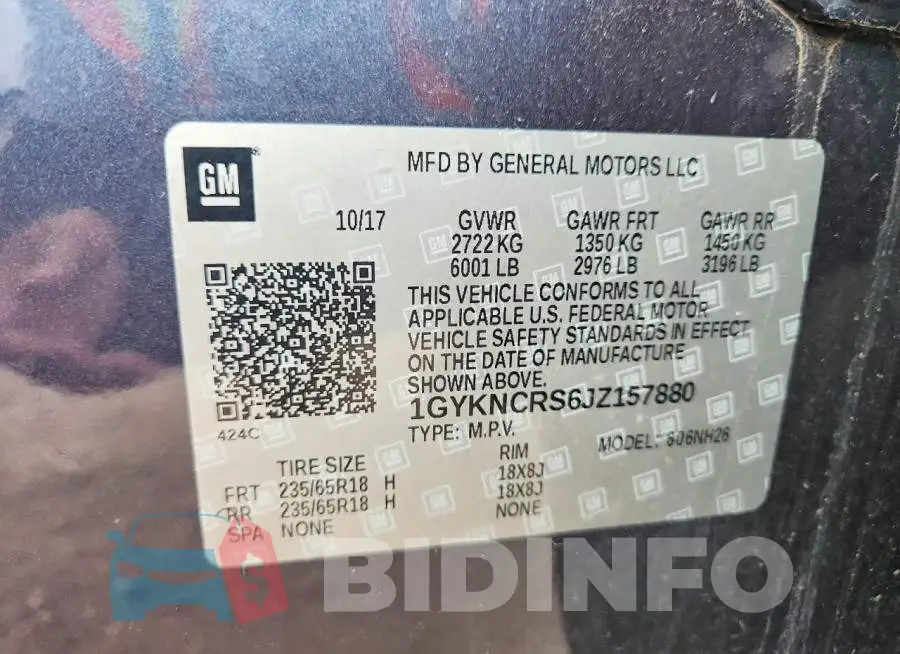 1GYKNCRS6JZ157880 Photo# 12