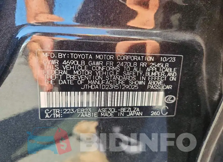 JTHDA1D23R5129025 Photo# 12