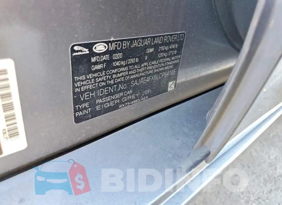 SAJAE4FX6LCP64165 Photo# 12