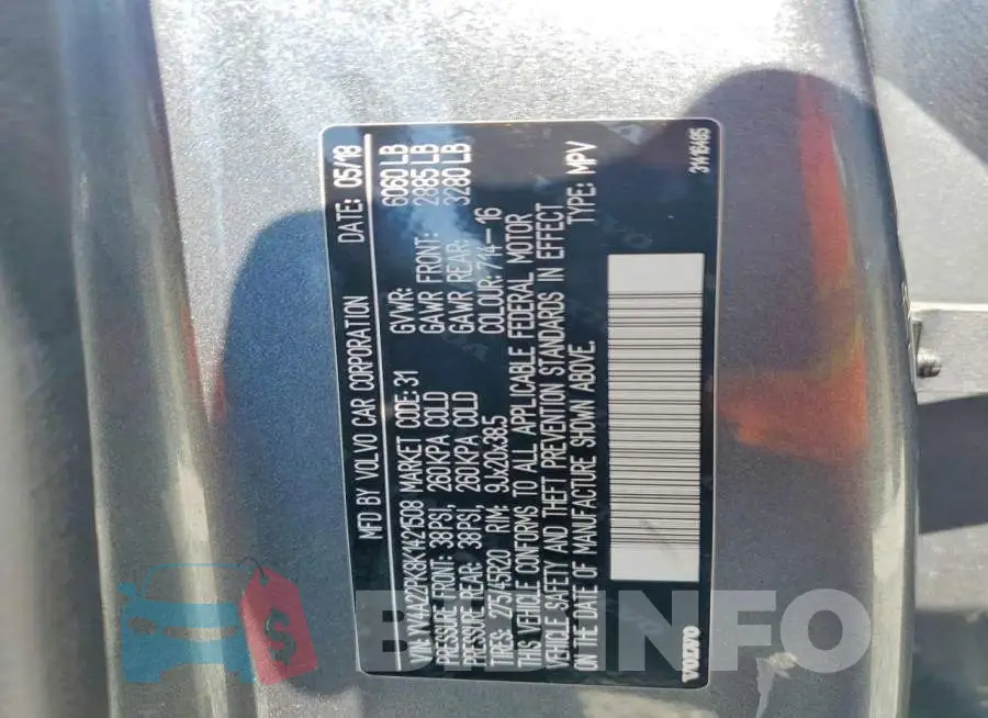 YV4A22PK8K1421508 Photo# 13