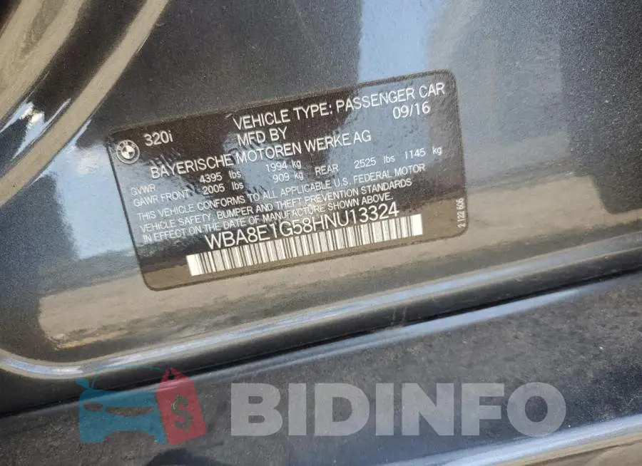 WBA8E1G58HNU13324 Photo# 12
