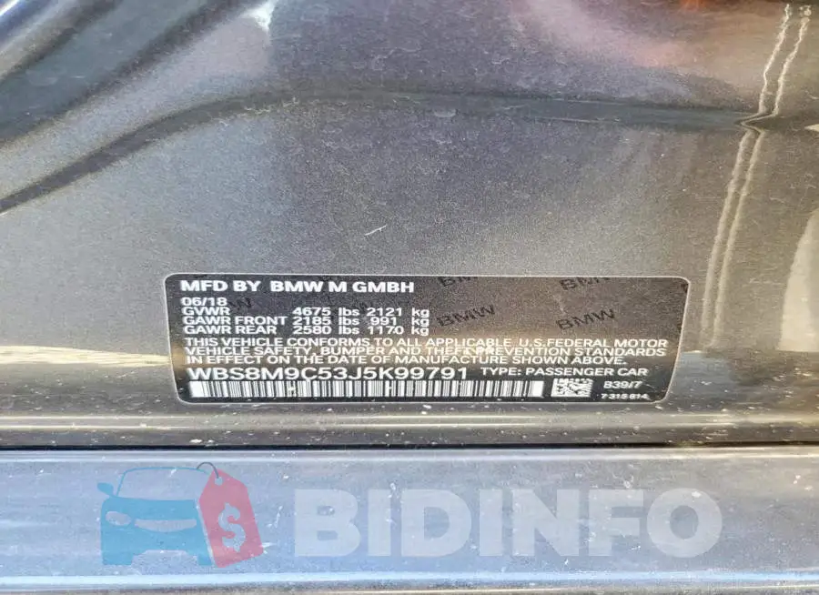 WBS8M9C53J5K99791 Photo# 13