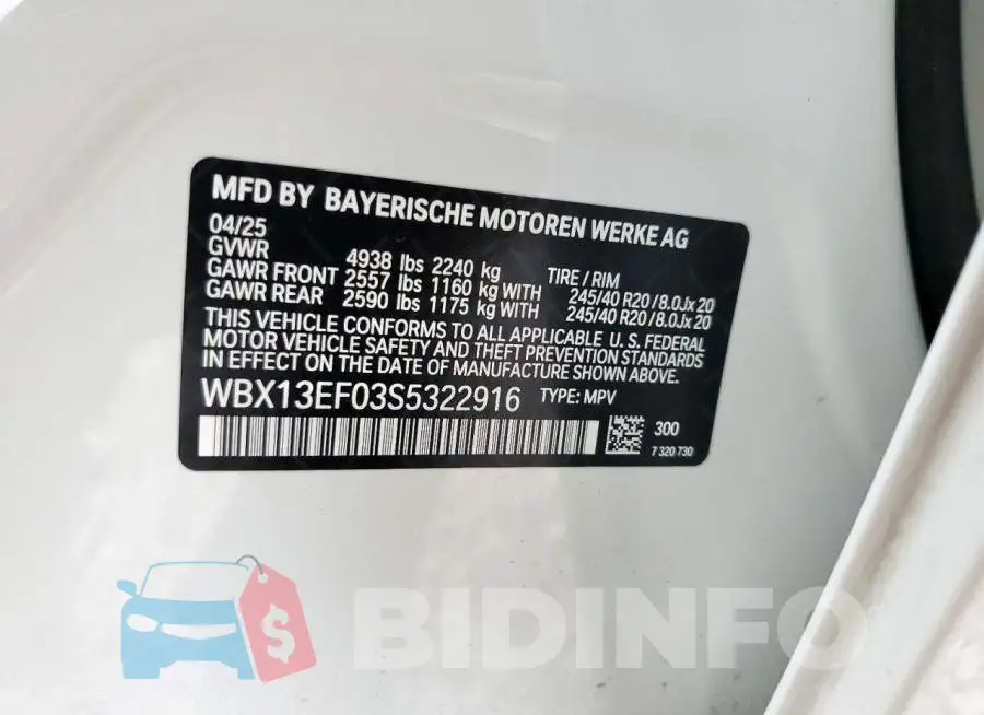 WBX13EF03S5322916 Photo# 12