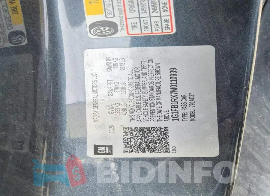 1G1FB1RX7M0110939 Photo# 12