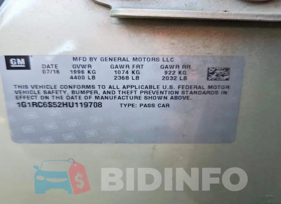 1G1RC6S52HU119708 Photo# 13