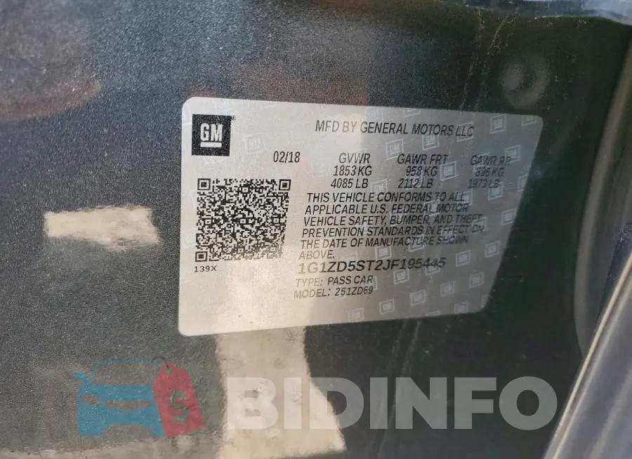 1G1ZD5ST2JF195445 Photo# 12