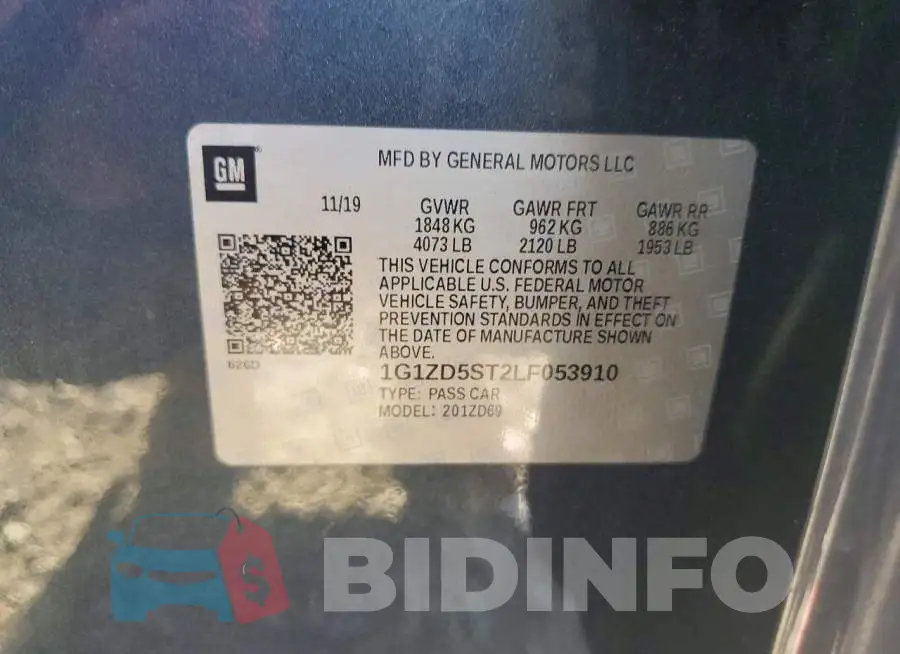1G1ZD5ST2LF053910 Photo# 12