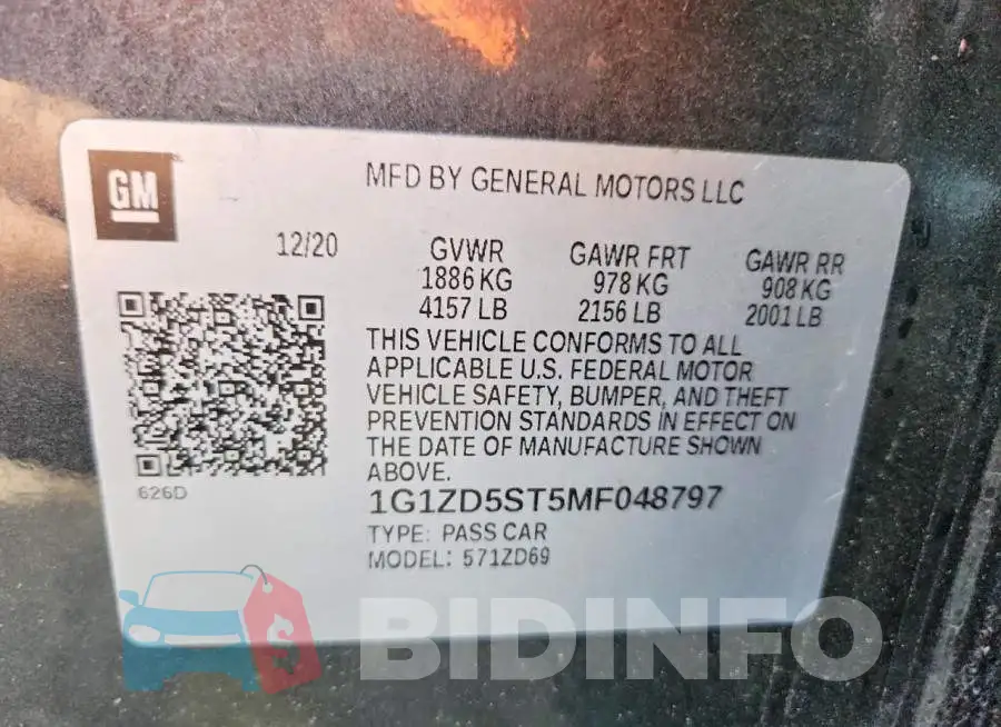 1G1ZD5ST5MF048797 Photo# 12