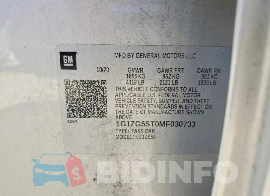 1G1ZG5ST0MF030733 Photo# 12