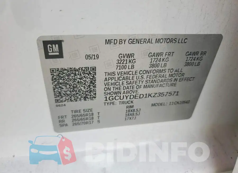 1GCUYDED1KZ357571 Photo# 12