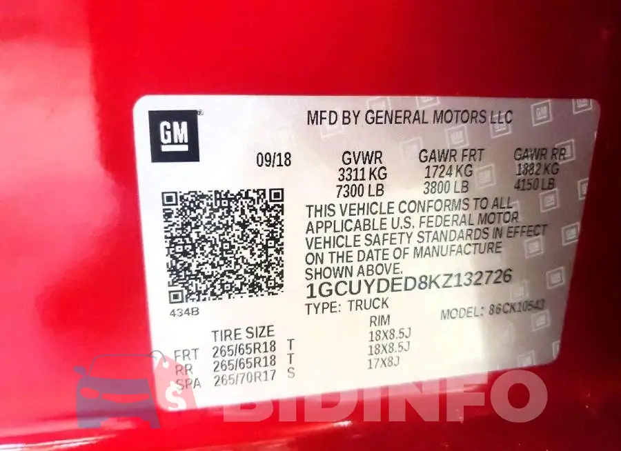 1GCUYDED8KZ132726 Photo# 12