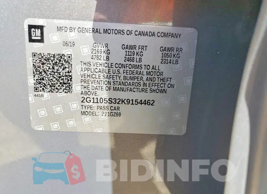 2G1105S32K9154462 Photo# 12