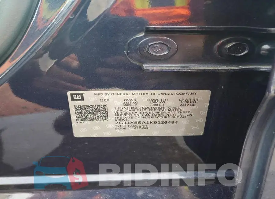 2G11X5SA1K9126484 Photo# 13