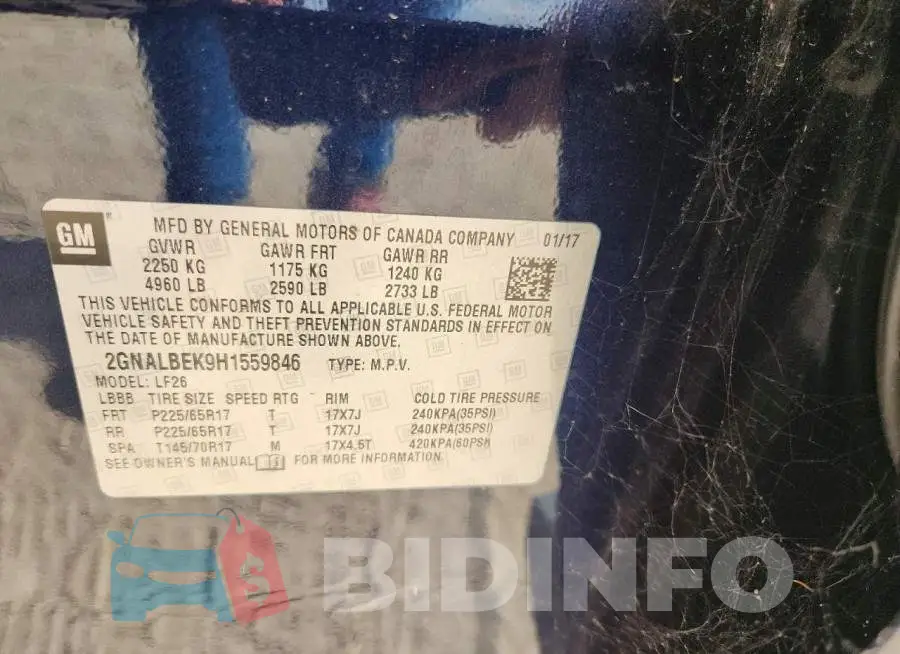 2GNALBEK9H1559846 Photo# 12