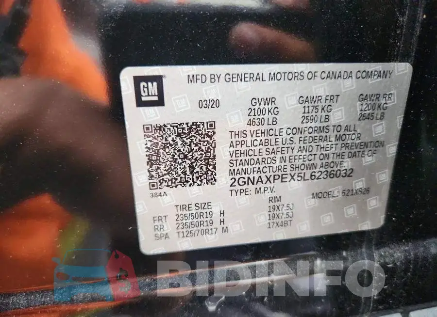 2GNAXPEX5L6236032 Photo# 13