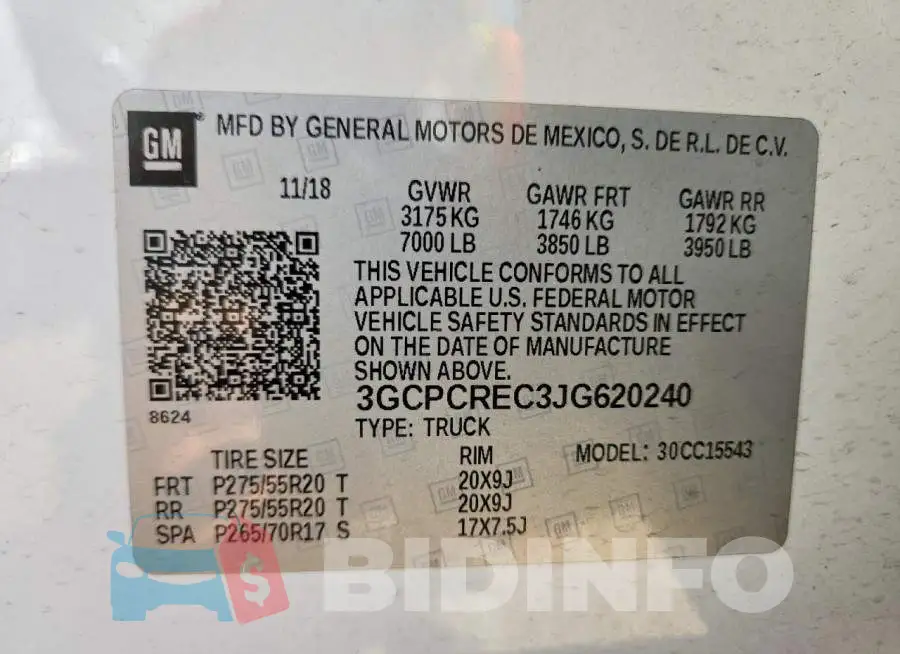 3GCPCREC3JG620240 Photo# 13