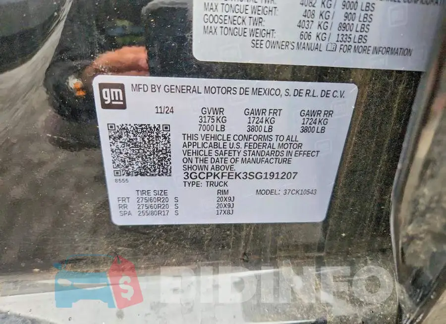 3GCPKFEK3SG191207 Photo# 12