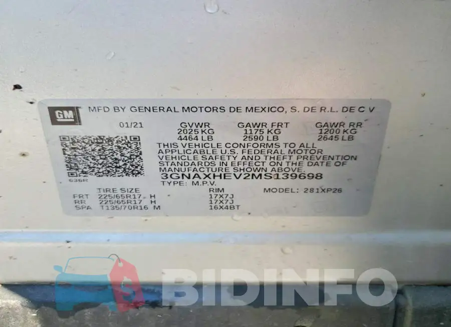 3GNAXHEV2MS139698 Photo# 13