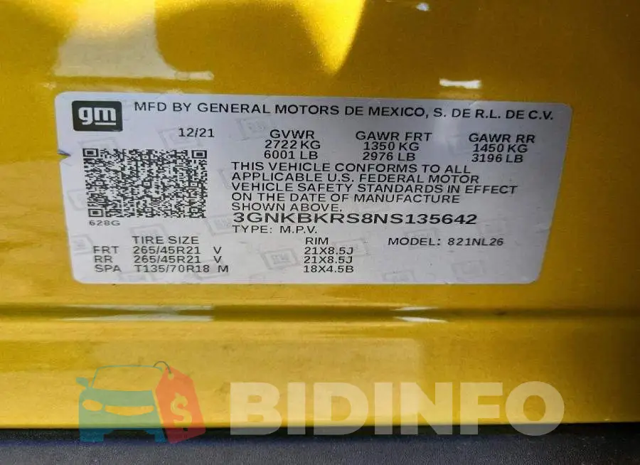 3GNKBKRS8NS135642 Photo# 13