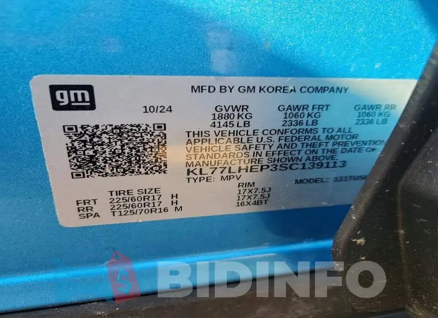 KL77LHEP3SC139113 Photo# 14
