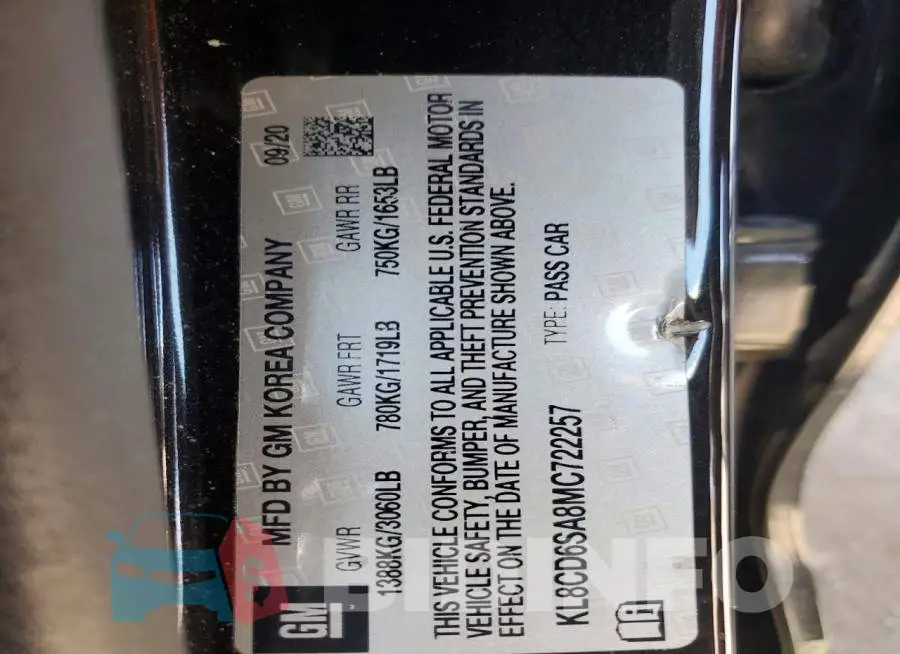 KL8CD6SA8MC722257 Photo# 12