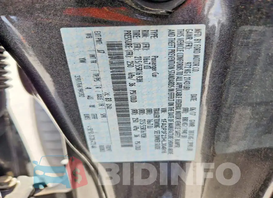 1FADP3F23HL304916 Photo# 13
