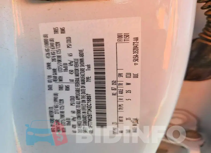 1FT7W2BT3KEC16897 Photo# 12