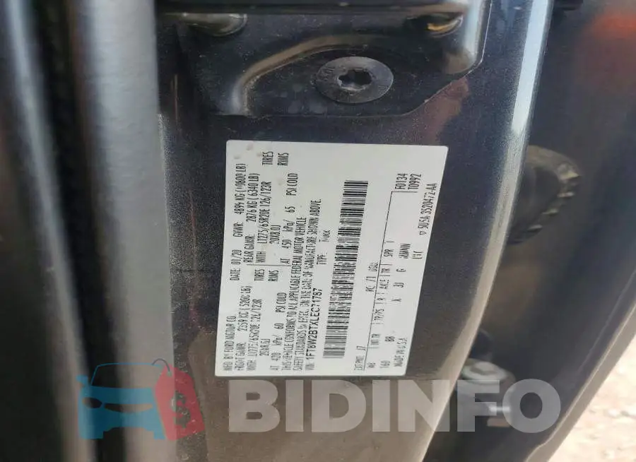 1FT8W2BTXLEC71787 Photo# 12