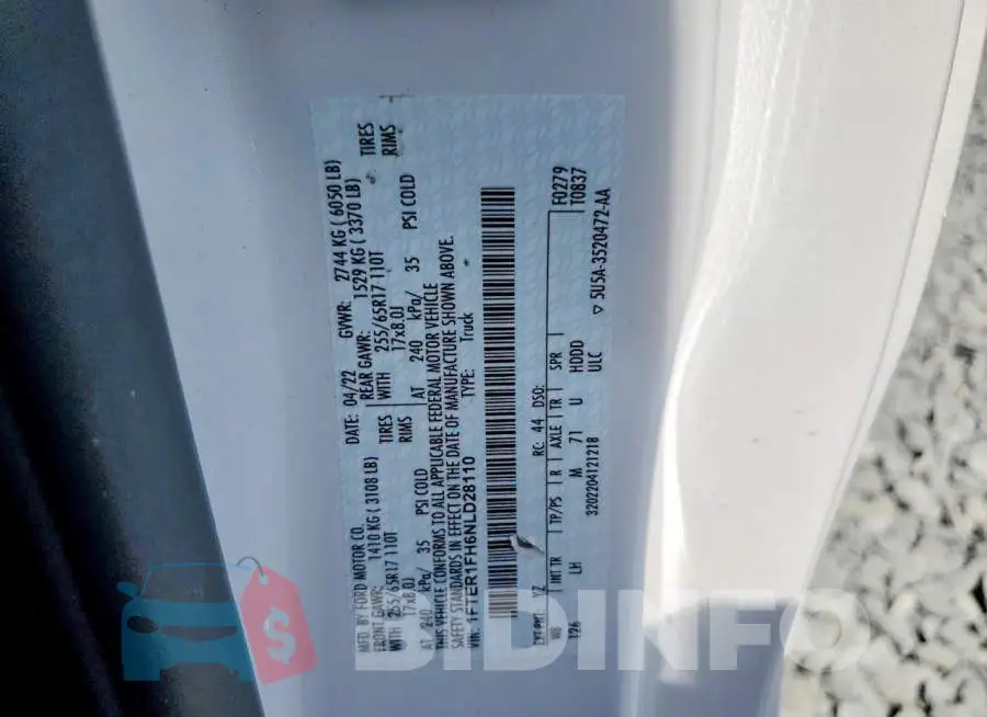 1FTER1FH6NLD28110 Photo# 12