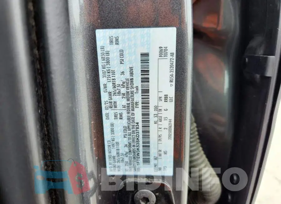 1FTEW3K53SKD37834 Photo# 13
