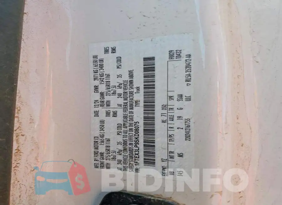 1FTEX3LP9SKD08075 Photo# 12