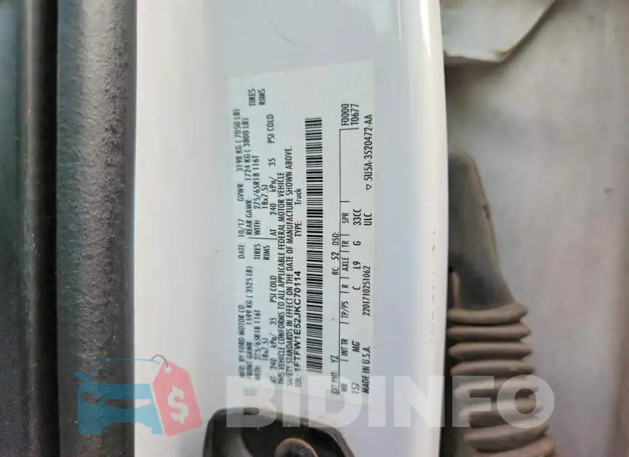 1FTFW1E52JKC70114 Photo# 12