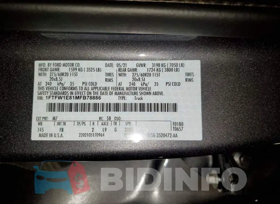 1FTFW1E81MFB78886 Photo# 12