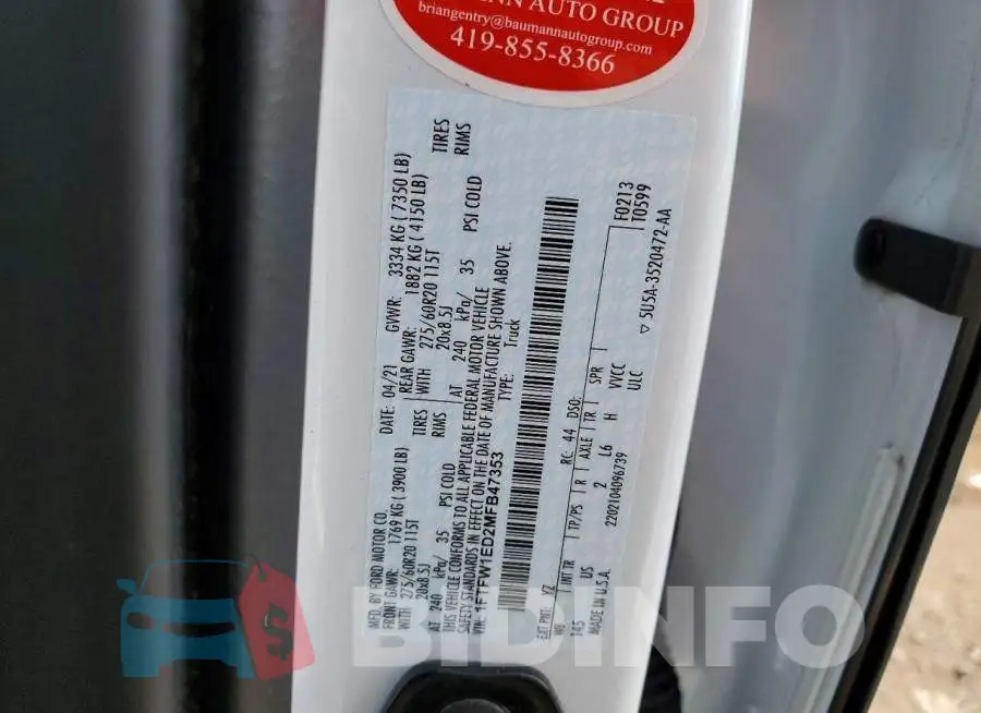 1FTFW1ED2MFB47353 Photo# 12