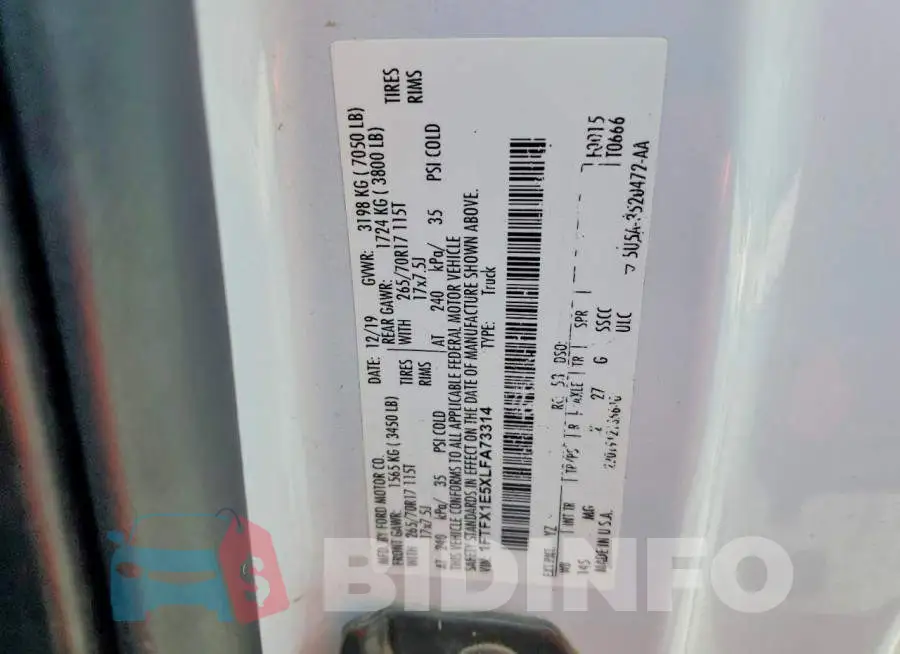 1FTFX1E5XLFA73314 Photo# 12