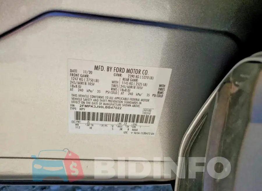 2FMPK3J90LBB47022 Photo# 13