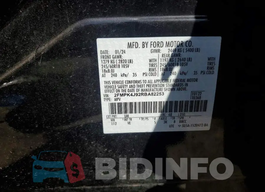 2FMPK4J92RBA82253 Photo# 13