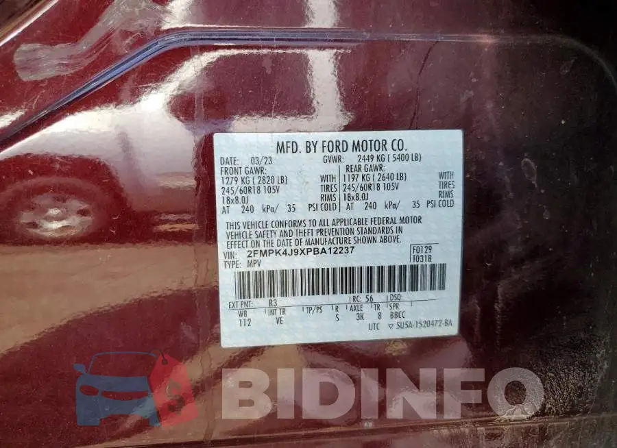 2FMPK4J9XPBA12237 Photo# 12