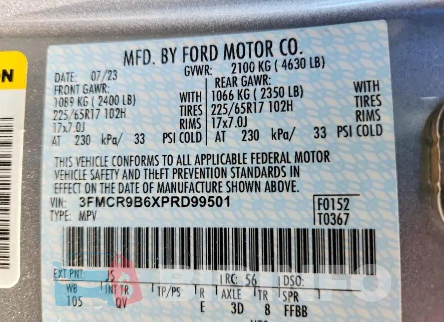 3FMCR9B6XPRD99501 Photo# 14
