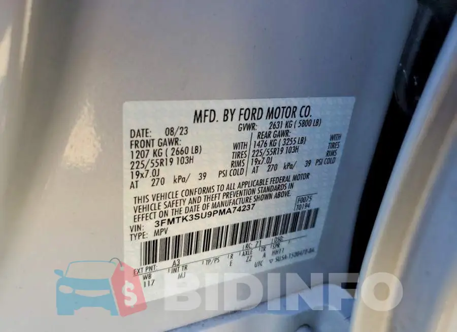 3FMTK3SU9PMA74237 Photo# 14