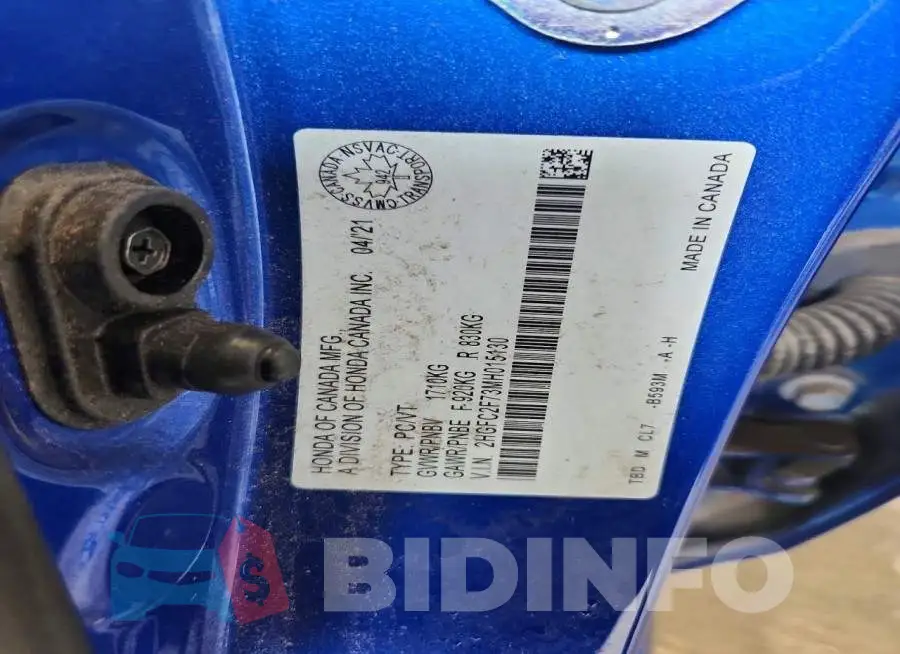 2HGFC2F73MH015130 Photo# 12