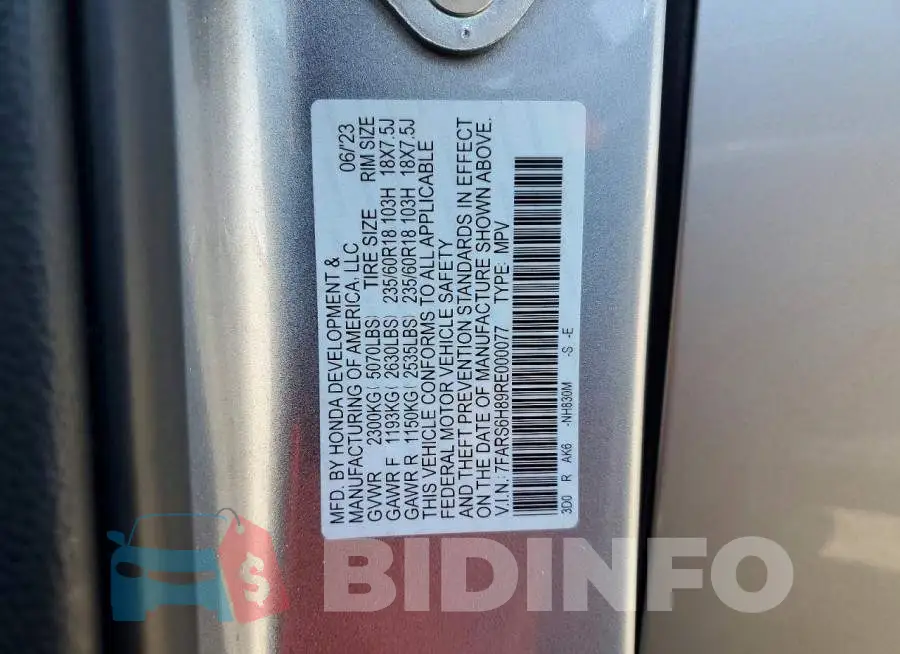 7FARS6H89RE000077 Photo# 12
