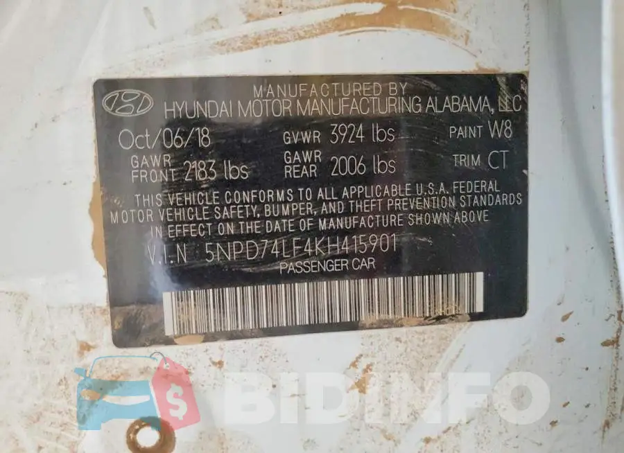 5NPD74LF4KH415901 Photo# 13