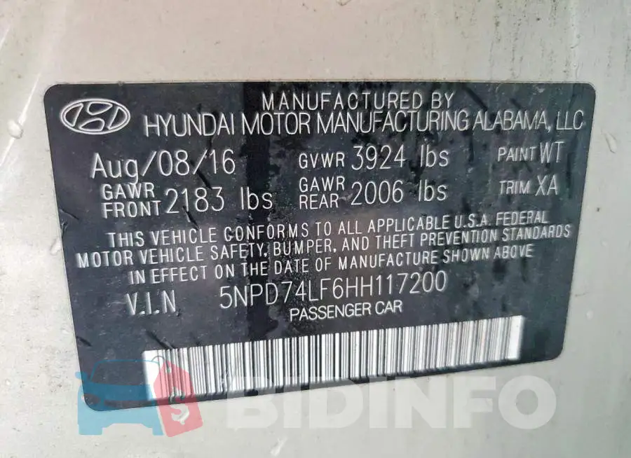 5NPD74LF6HH117200 Photo# 12