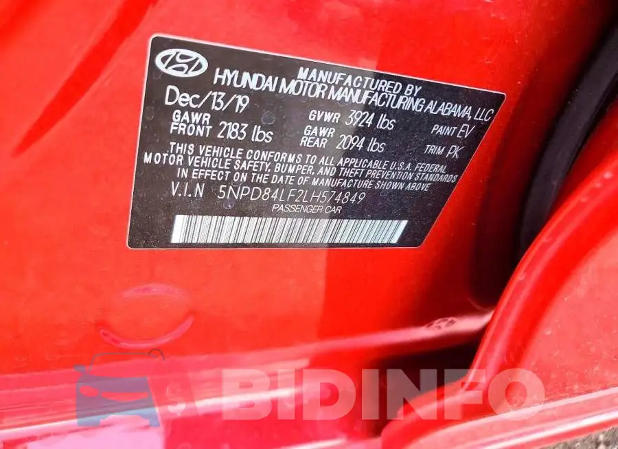 5NPD84LF2LH574849 Photo# 12